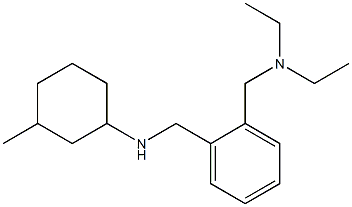 N-({2-[(diethylamino)methyl]phenyl}methyl)-3-methylcyclohexan-1-amine 结构式