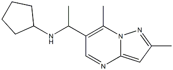 N-(1-{2,7-dimethylpyrazolo[1,5-a]pyrimidin-6-yl}ethyl)cyclopentanamine 结构式