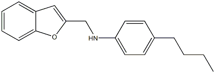 N-(1-benzofuran-2-ylmethyl)-4-butylaniline 结构式