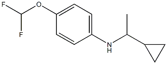N-(1-cyclopropylethyl)-4-(difluoromethoxy)aniline 结构式