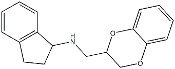 N-(2,3-dihydro-1,4-benzodioxin-2-ylmethyl)-2,3-dihydro-1H-inden-1-amine 结构式
