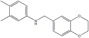 N-(2,3-dihydro-1,4-benzodioxin-6-ylmethyl)-3,4-dimethylaniline 结构式