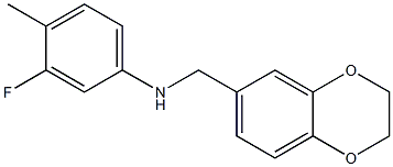 N-(2,3-dihydro-1,4-benzodioxin-6-ylmethyl)-3-fluoro-4-methylaniline 结构式