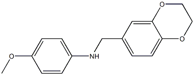 N-(2,3-dihydro-1,4-benzodioxin-6-ylmethyl)-4-methoxyaniline 结构式