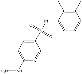 N-(2,3-dimethylphenyl)-6-hydrazinylpyridine-3-sulfonamide 结构式