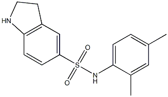 N-(2,4-dimethylphenyl)-2,3-dihydro-1H-indole-5-sulfonamide 结构式