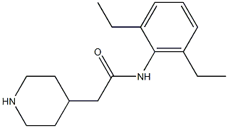 N-(2,6-diethylphenyl)-2-piperidin-4-ylacetamide 结构式