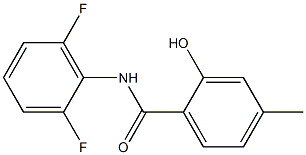 N-(2,6-difluorophenyl)-2-hydroxy-4-methylbenzamide 结构式