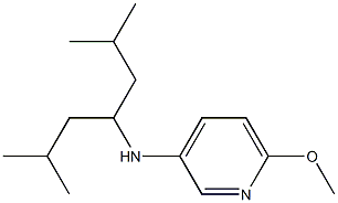 N-(2,6-dimethylheptan-4-yl)-6-methoxypyridin-3-amine 结构式
