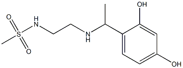 N-(2-{[1-(2,4-dihydroxyphenyl)ethyl]amino}ethyl)methanesulfonamide 结构式