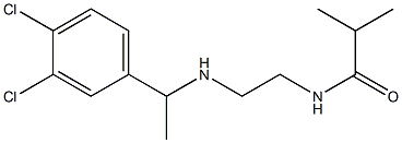 N-(2-{[1-(3,4-dichlorophenyl)ethyl]amino}ethyl)-2-methylpropanamide 结构式