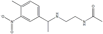 N-(2-{[1-(4-methyl-3-nitrophenyl)ethyl]amino}ethyl)acetamide 结构式