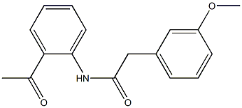 N-(2-acetylphenyl)-2-(3-methoxyphenyl)acetamide 结构式