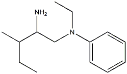 N-(2-amino-3-methylpentyl)-N-ethylaniline 结构式