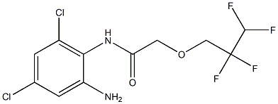 N-(2-amino-4,6-dichlorophenyl)-2-(2,2,3,3-tetrafluoropropoxy)acetamide 结构式