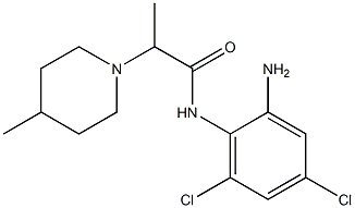 N-(2-amino-4,6-dichlorophenyl)-2-(4-methylpiperidin-1-yl)propanamide 结构式