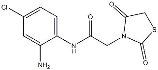 N-(2-amino-4-chlorophenyl)-2-(2,4-dioxo-1,3-thiazolidin-3-yl)acetamide 结构式