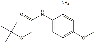 N-(2-amino-4-methoxyphenyl)-2-(tert-butylsulfanyl)acetamide 结构式