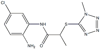 N-(2-amino-5-chlorophenyl)-2-[(1-methyl-1H-1,2,3,4-tetrazol-5-yl)sulfanyl]propanamide 结构式