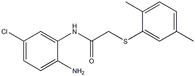 N-(2-amino-5-chlorophenyl)-2-[(2,5-dimethylphenyl)sulfanyl]acetamide 结构式