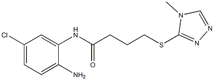 N-(2-amino-5-chlorophenyl)-4-[(4-methyl-4H-1,2,4-triazol-3-yl)sulfanyl]butanamide 结构式