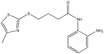 N-(2-aminophenyl)-4-[(4-methyl-1,3-thiazol-2-yl)sulfanyl]butanamide 结构式