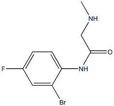 N-(2-bromo-4-fluorophenyl)-2-(methylamino)acetamide 结构式