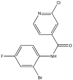 N-(2-bromo-4-fluorophenyl)-2-chloropyridine-4-carboxamide 结构式