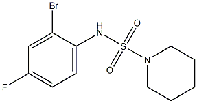 N-(2-bromo-4-fluorophenyl)piperidine-1-sulfonamide 结构式