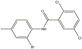 N-(2-bromo-4-methylphenyl)-2,5-dichlorobenzamide 结构式