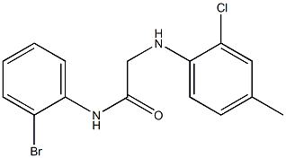 N-(2-bromophenyl)-2-[(2-chloro-4-methylphenyl)amino]acetamide 结构式