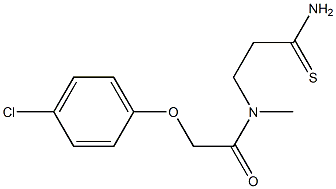 N-(2-carbamothioylethyl)-2-(4-chlorophenoxy)-N-methylacetamide 结构式