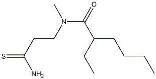 N-(2-carbamothioylethyl)-2-ethyl-N-methylhexanamide 结构式