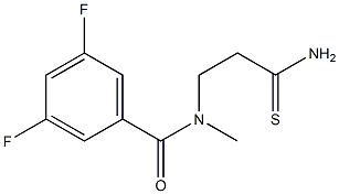 N-(2-carbamothioylethyl)-3,5-difluoro-N-methylbenzamide 结构式