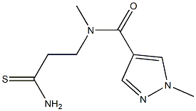 N-(2-carbamothioylethyl)-N,1-dimethyl-1H-pyrazole-4-carboxamide 结构式