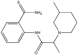 N-(2-carbamothioylphenyl)-2-(3-methylpiperidin-1-yl)propanamide 结构式