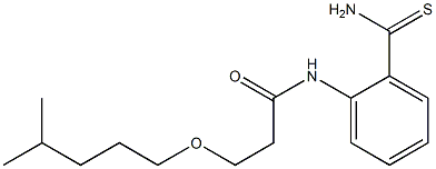 N-(2-carbamothioylphenyl)-3-[(4-methylpentyl)oxy]propanamide 结构式