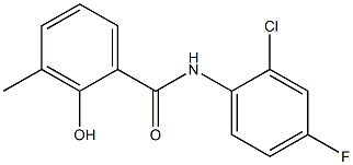 N-(2-chloro-4-fluorophenyl)-2-hydroxy-3-methylbenzamide 结构式