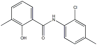 N-(2-chloro-4-methylphenyl)-2-hydroxy-3-methylbenzamide 结构式
