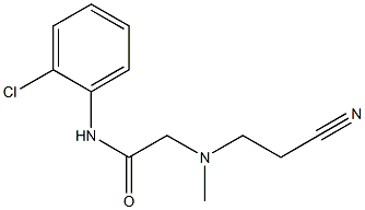 N-(2-chlorophenyl)-2-[(2-cyanoethyl)(methyl)amino]acetamide 结构式