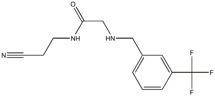 N-(2-cyanoethyl)-2-({[3-(trifluoromethyl)phenyl]methyl}amino)acetamide 结构式