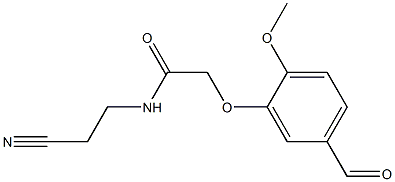 N-(2-cyanoethyl)-2-(5-formyl-2-methoxyphenoxy)acetamide 结构式