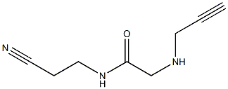 N-(2-cyanoethyl)-2-(prop-2-yn-1-ylamino)acetamide 结构式