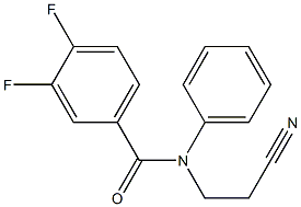 N-(2-cyanoethyl)-3,4-difluoro-N-phenylbenzamide 结构式