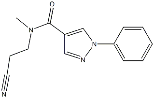 N-(2-cyanoethyl)-N-methyl-1-phenyl-1H-pyrazole-4-carboxamide 结构式