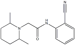 N-(2-cyanophenyl)-2-(2,6-dimethylpiperidin-1-yl)acetamide 结构式