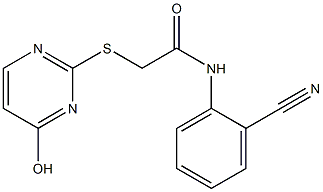 N-(2-cyanophenyl)-2-[(4-hydroxypyrimidin-2-yl)sulfanyl]acetamide 结构式