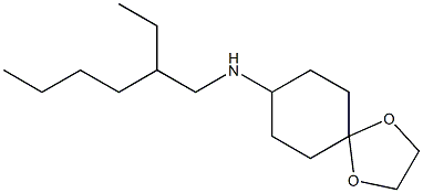 N-(2-ethylhexyl)-1,4-dioxaspiro[4.5]decan-8-amine 结构式