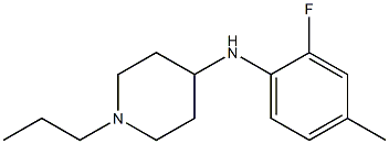 N-(2-fluoro-4-methylphenyl)-1-propylpiperidin-4-amine 结构式