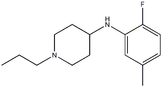 N-(2-fluoro-5-methylphenyl)-1-propylpiperidin-4-amine 结构式